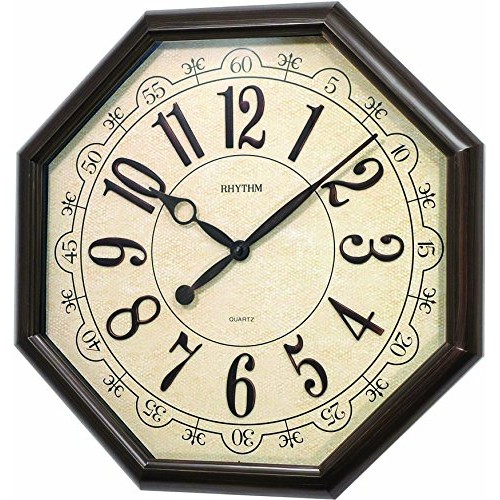 Rhythm Added Wall Clock CMG745NR06 Brown